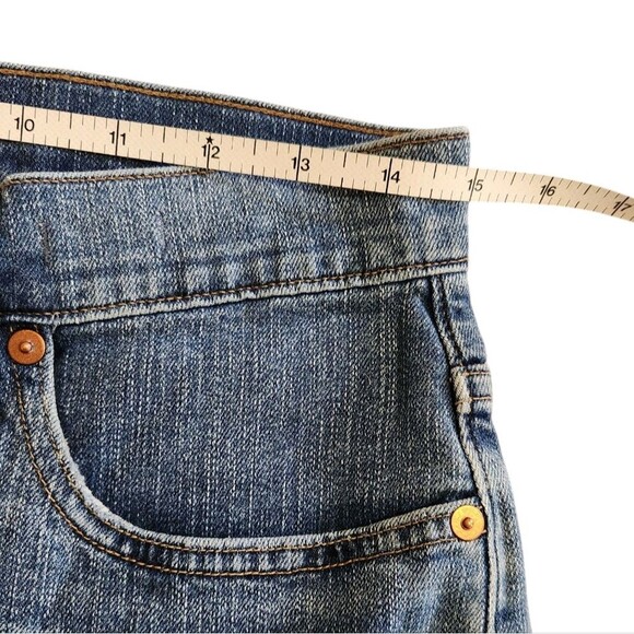 Madewell Classic Straight Jeans in Coldbrook Wash Raw Hem Ankle Women's Size 24 - Picture 10 of 13